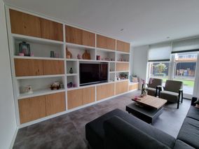 TV meubel eiken met wit maatwerk